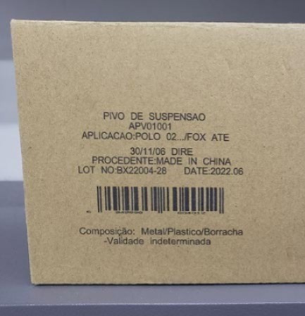 Codificação industrial em caixa de papelão com código de barras — FortJet